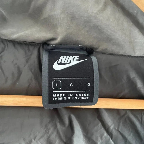 Nike Sportswear Tech Pack Down Fill Hooded Parka Jacket Coat Grey Green Sz Large - Picture 7 of 9